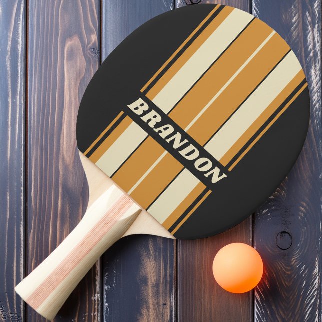 Pala De Ping Pong Tiras de tablero Retro Golden Horizon con nombre (Subido por el creador)