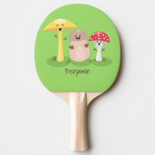 Pala De Ping Pong Toadstool de hongos de hongo de kawaii