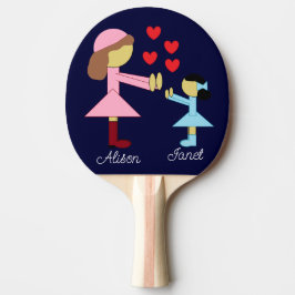 Pala De Ping Pong Todos los niños necesitan amor: azul oscuro