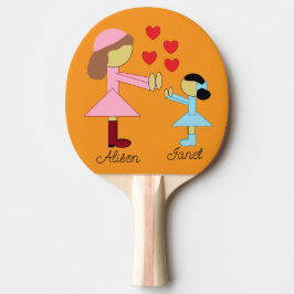 Pala De Ping Pong Todos los niños necesitan amor: Naranja