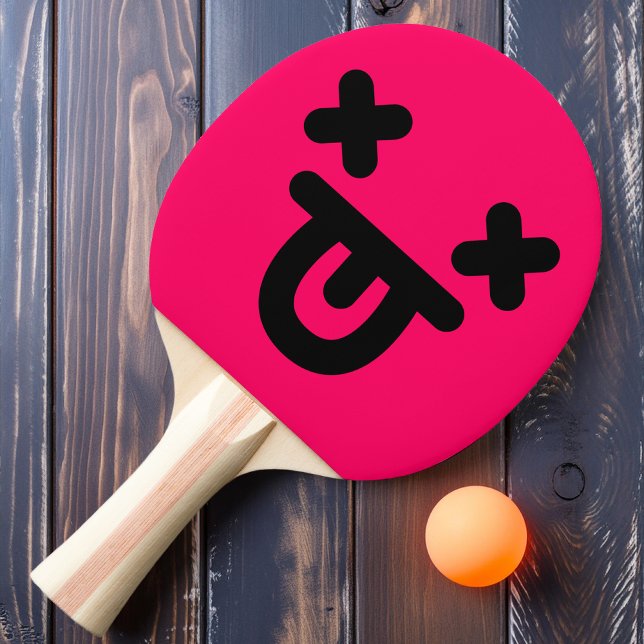 Pala De Ping Pong Tonga deslucida boca abajo Ping Pong Paddle rosa (Subido por el creador)