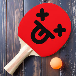 Pala De Ping Pong Tonga deslucida boca abajo Rojo Ping Pong Paddle