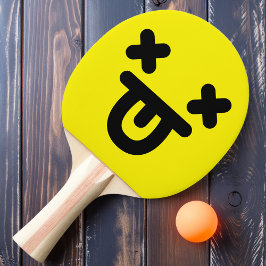 Pala De Ping Pong Tonga deslucida hacia fuera Cara de pájaros amaril