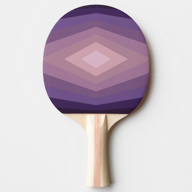 Pala De Ping Pong Tonos De Arte Geométrico Púrpura Abstracto (Anverso)