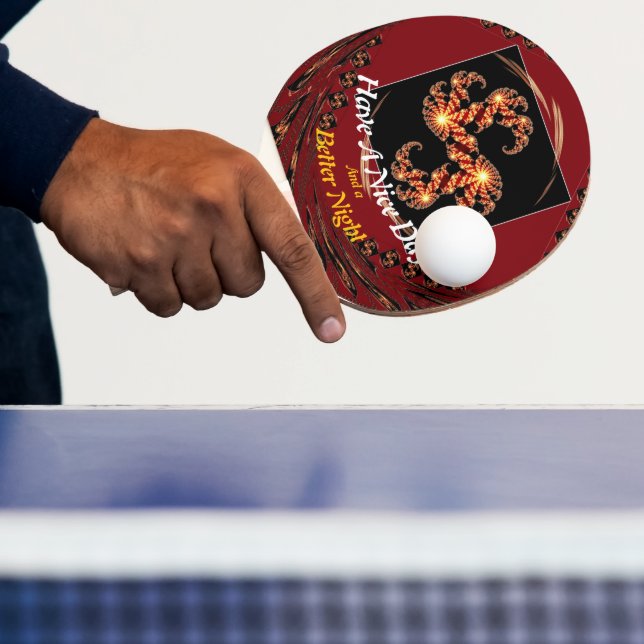 Pala De Ping Pong Torbellino Rojo: Poder Dinámico y Engranaje Fracta (in situ)