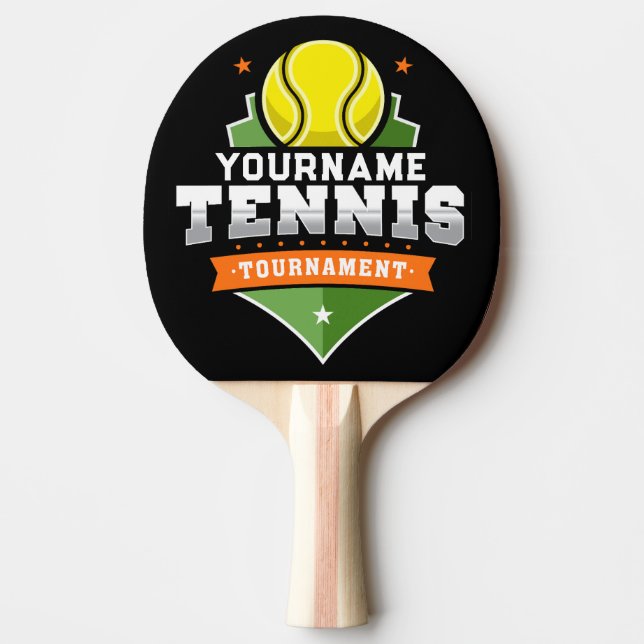 Pala De Ping Pong Torneo Personalizado de NOMBRE para Jugador de Ten (Anverso)