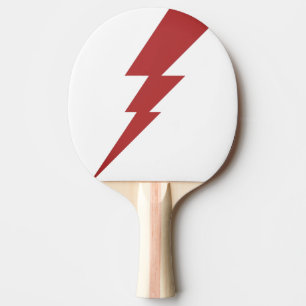 Pala De Ping Pong Tornillo relámpago rojo