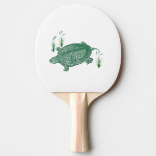 Pala De Ping Pong Tortuga del Mar Verde