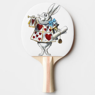 Pala De Ping Pong Tote Corazón de Conejo Blanco Alice Wonderland