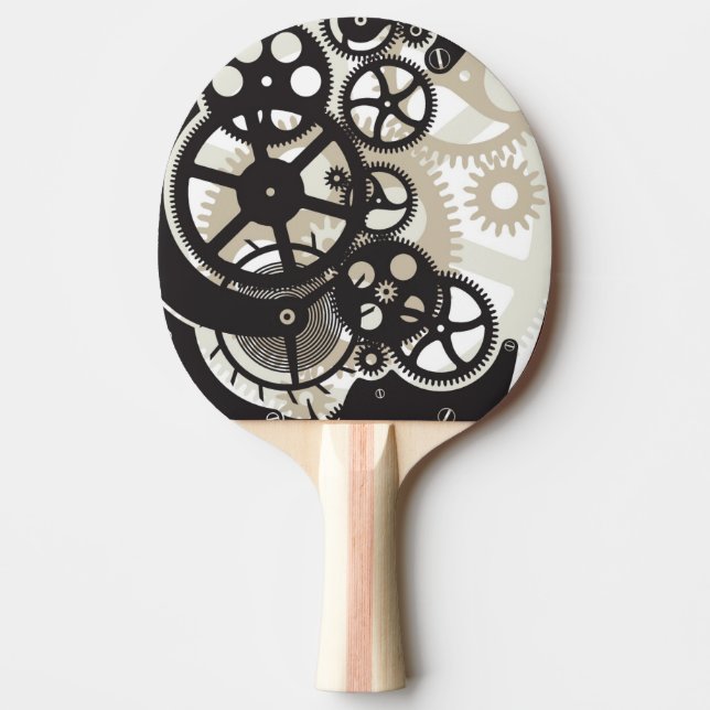 Pala De Ping Pong Trabajo de las ruedas del diente (Anverso)