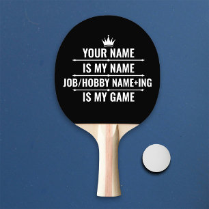 Pala De Ping Pong Trabajo divertido personalizado y nombre de aficio
