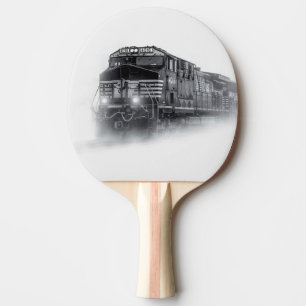 Pala De Ping Pong Train Black and White train tracks