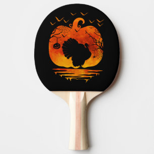 PALA DE PING PONG TRAJE DE PAVO DE ACCIÓN DE GRACIAS CALABAZA TEMPOR
