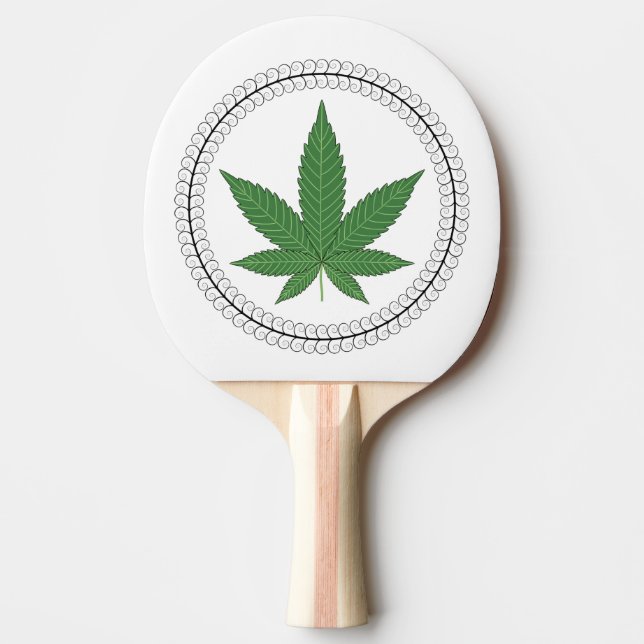 Pala De Ping Pong Trayecto Swirl De Árbol De Hojas Personalizado (Anverso)