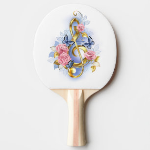 Pala De Ping Pong Treble arrecife con rosas rosas rosas rosas