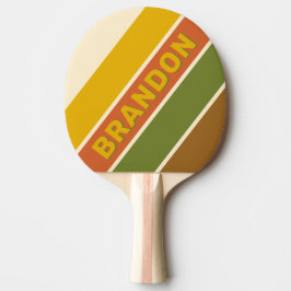 Pala De Ping Pong Trébol de amanecer Negrita a rayas con nombre