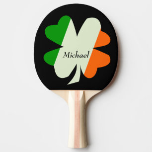 Pala De Ping Pong Trébol irlandés de la bandera personalizado