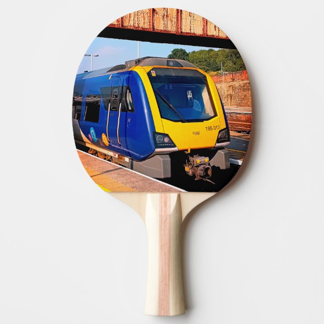 Pala De Ping Pong Tren amarillo y azul (Anverso)