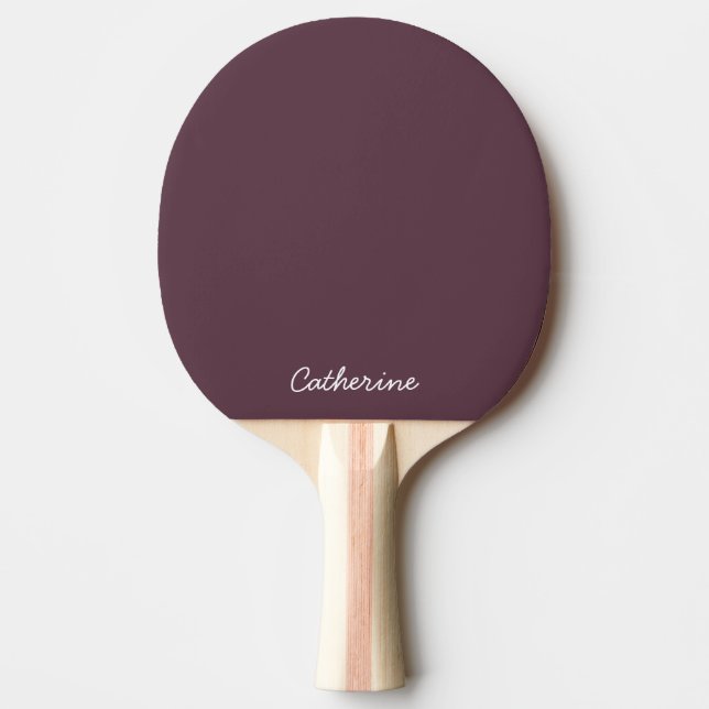 Pala De Ping Pong Trendy Dark Plum Brown  Custom Ping Pong Paddle (Anverso)