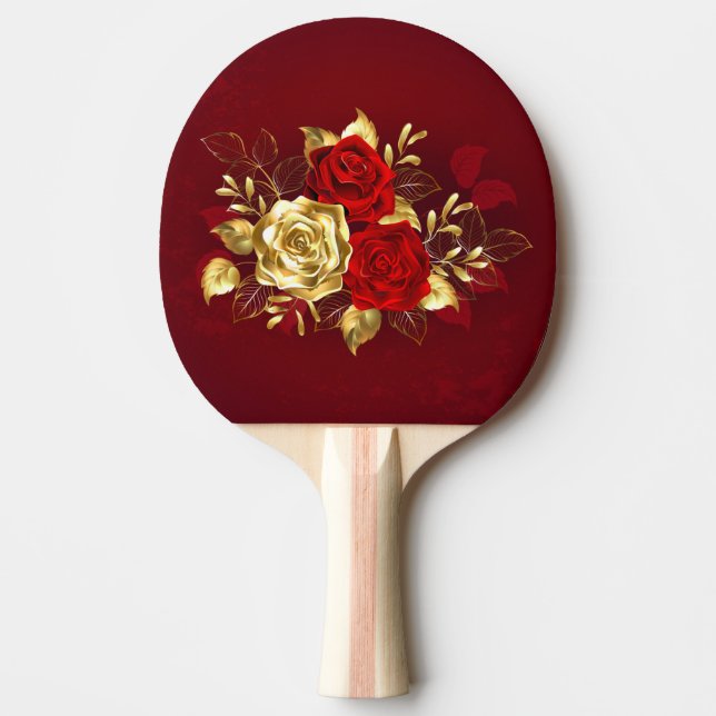 Pala De Ping Pong Tres Rosas Joyas (Anverso)