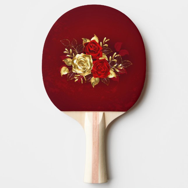 Pala De Ping Pong Tres Rosas Joyas (Anverso)