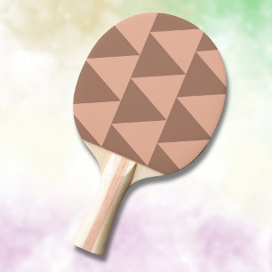 Pala De Ping Pong Triángulos geométricos grandes Mocha Mousse Dusty