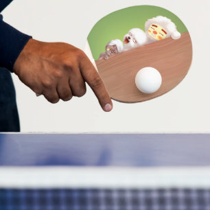 Pala De Ping Pong Trio de animales de búsqueda