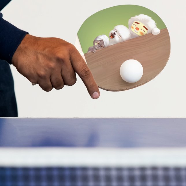 Pala De Ping Pong Trio de animales de búsqueda (in situ)