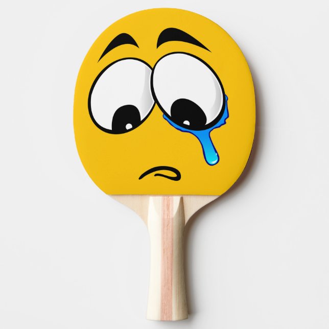 Pala De Ping Pong Triste Emoji amarilla (Anverso)