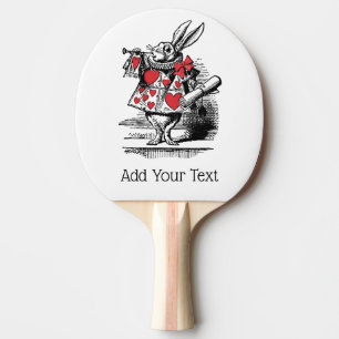 Pala De Ping Pong Trompetista del Conejo Blanco Alice en el País de