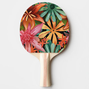 Pala De Ping Pong tropical/hawaiano/floral/floral