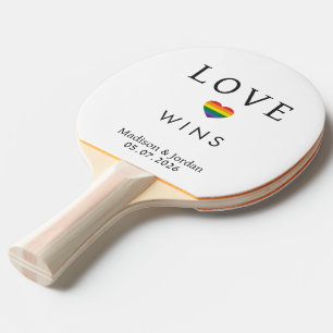 Pala De Ping Pong TU FOTO & Nombres personalizados / Texto Arcoíris