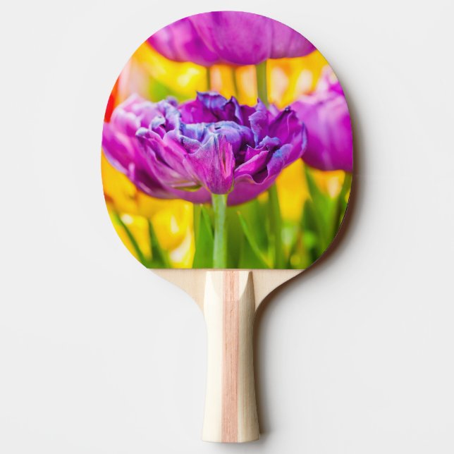 Pala De Ping Pong Tulipanes Encantadores Rosa Oscuro (Reverso)