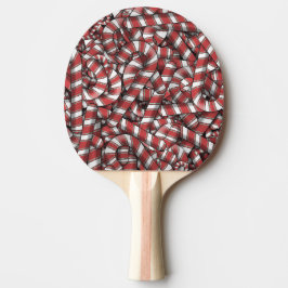 Pala De Ping Pong Twided Red Striped Abstract Candy Canes