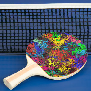 Pala De Ping Pong Twirlers de color abstracto /