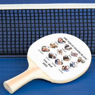 Pala De Ping Pong Un Año Caminando en el Amor 12 Collage de Fotos de