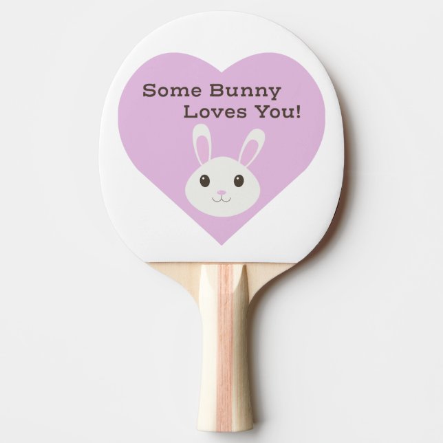Pala De Ping Pong Un conejo te ama (Anverso)