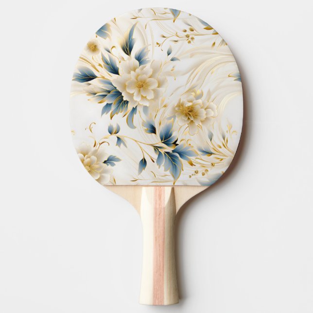 Pala De Ping Pong Un diseño de serie floral Boda 1 (Anverso)