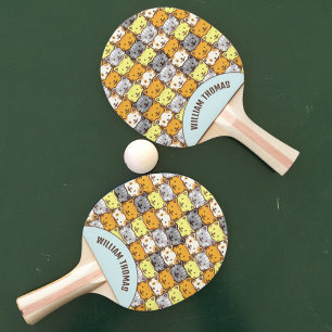 Pala De Ping Pong Un montón de gatos Patrón Ping Pong Pad personaliz