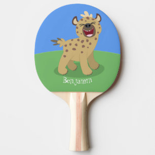 Pala De Ping Pong Una chiflada hiena riéndose del ilustracion person