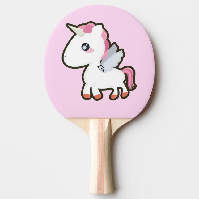 Pala De Ping Pong Unicornio de Kawaii (Anverso)