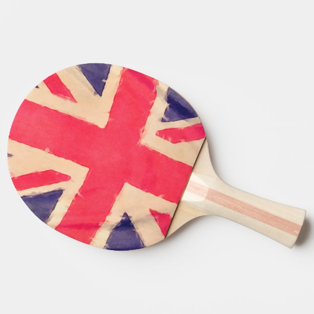 Pala De Ping Pong UNION JACK FLAG grunge (Lateral)