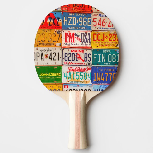 Pala De Ping Pong United States License Plates Art America (Anverso)