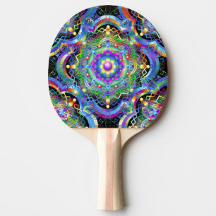 Pala De Ping Pong Universo Mandala Colores Psicodélicos