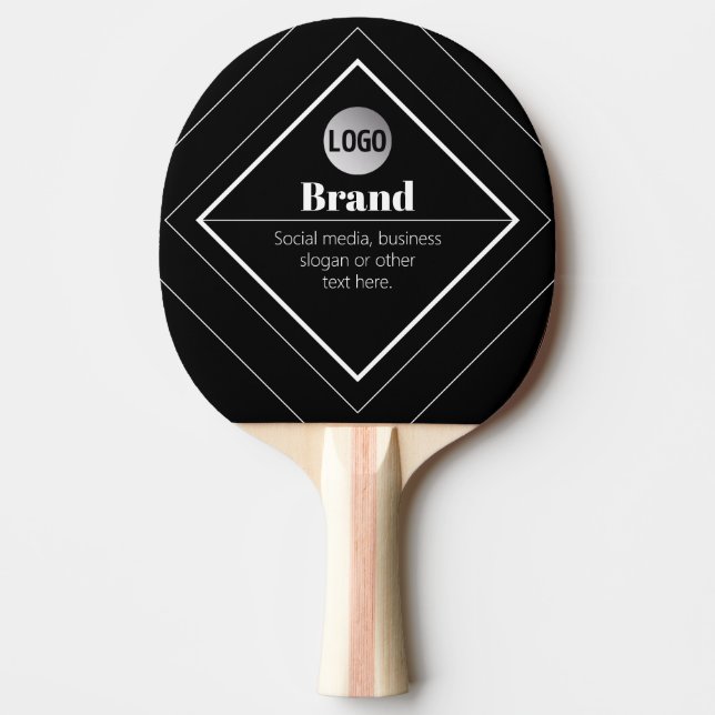 Pala De Ping Pong Upload Your Logo & Customizable Text Design (Anverso)