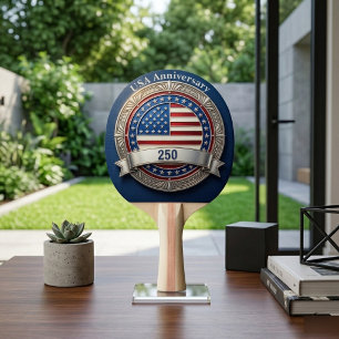 Pala De Ping Pong USA 250º Aniversario Patrimonio Americano Patrióti