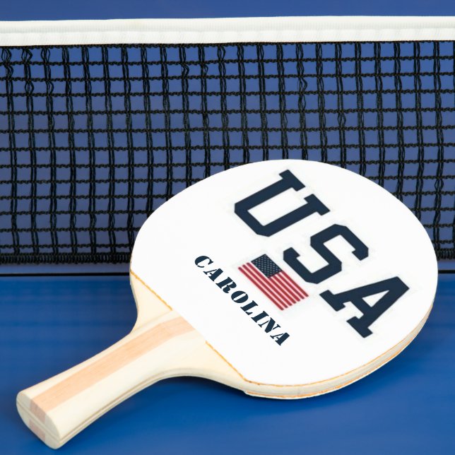 Pala De Ping Pong USA varsity letters American Flag Gym Sports  (in situ)