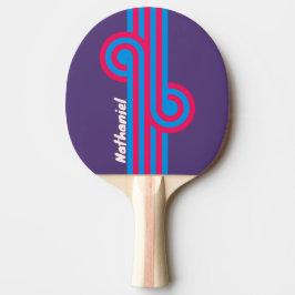 Pala De Ping Pong Uva Eléctrica Retro con Nombre