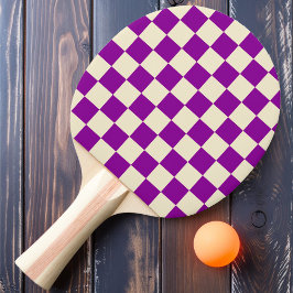 Pala De Ping Pong Uva y Crema a Cuadros