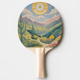 Pala De Ping Pong Valle Tranquilo: Paisaje Pastel